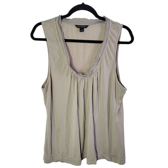Banana Republic Womens Sz XL Gray Solid Sleeveless Blouse - Picture 1 of 12